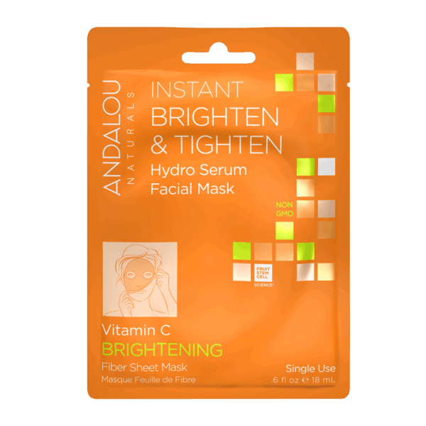 Andalou Brighten & Tighten Hydro Serum Facial Sheet Mask - 18mL