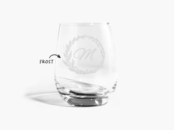 Etched Stemless Wine Glasses - Image 5