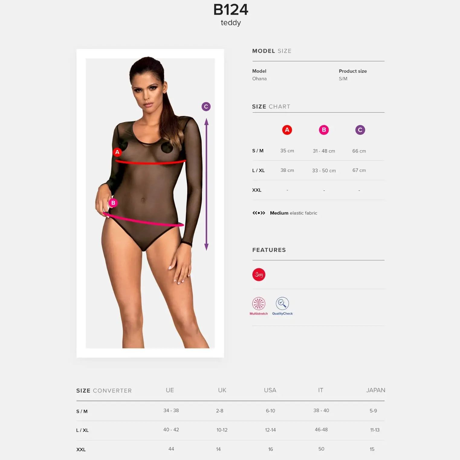 Sheer Bodysuit Obsessive Senia - Image 5