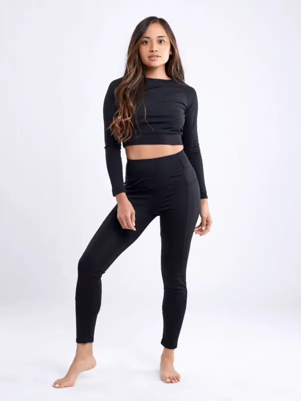 JupiterGear High-Waisted Classic Gym Leggings with Side Pockets - Image 2