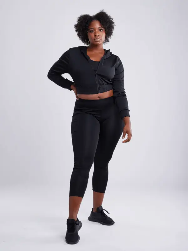 JupiterGear High-Waisted Classic Gym Leggings with Side Pockets - Image 4