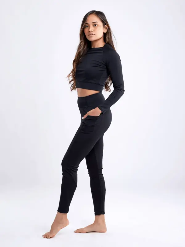JupiterGear High-Waisted Classic Gym Leggings with Side Pockets - Image 8