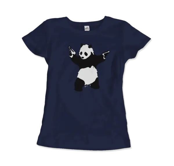Banksy Pandamonium Armed Panda Artwork T-Shirt - Image 5