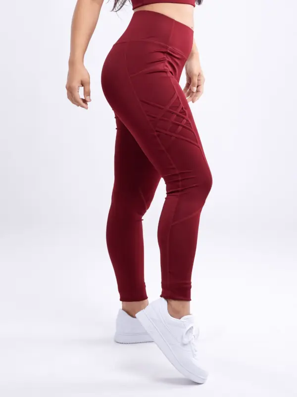 JupiterGear High-Waisted Criss-Cross Training Leggings with Hip Pockets - Image 7