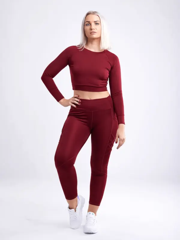 JupiterGear High-Waisted Criss-Cross Training Leggings with Hip Pockets - Image 10