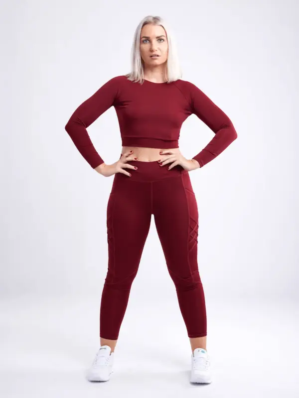 JupiterGear High-Waisted Criss-Cross Training Leggings with Hip Pockets - Image 12