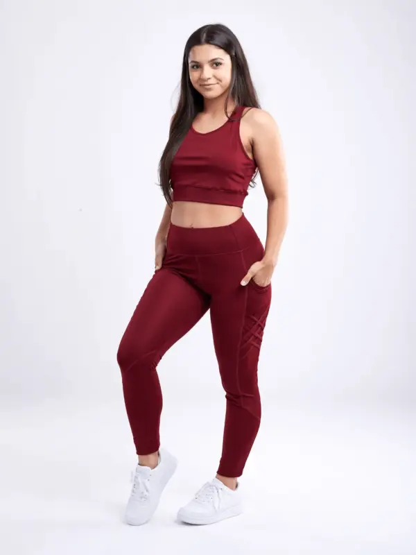 JupiterGear High-Waisted Criss-Cross Training Leggings with Hip Pockets - Image 13