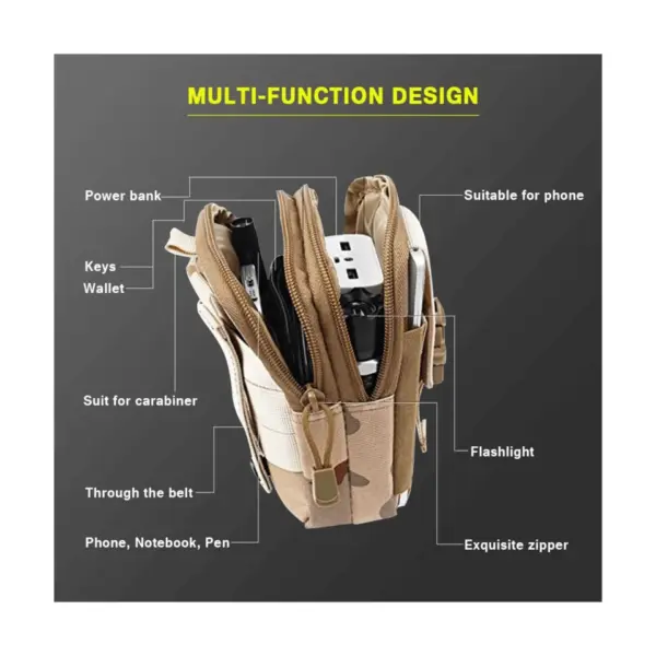 Tactical MOLLE Pouch & Waist Bag for Hiking & Outdoor Activities - Image 41
