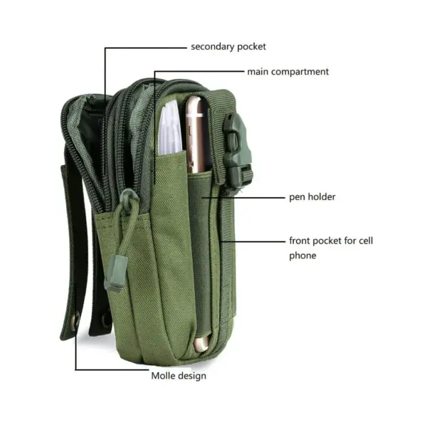 Tactical MOLLE Pouch & Waist Bag for Hiking & Outdoor Activities - Image 47