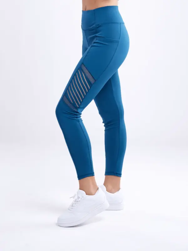 JupiterGear High-Waisted Pilates Leggings with Side Pockets & Mesh Panels - Image 5