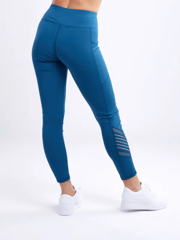JupiterGear High-Waisted Pilates Leggings with Side Pockets & Mesh Panels - Image 6