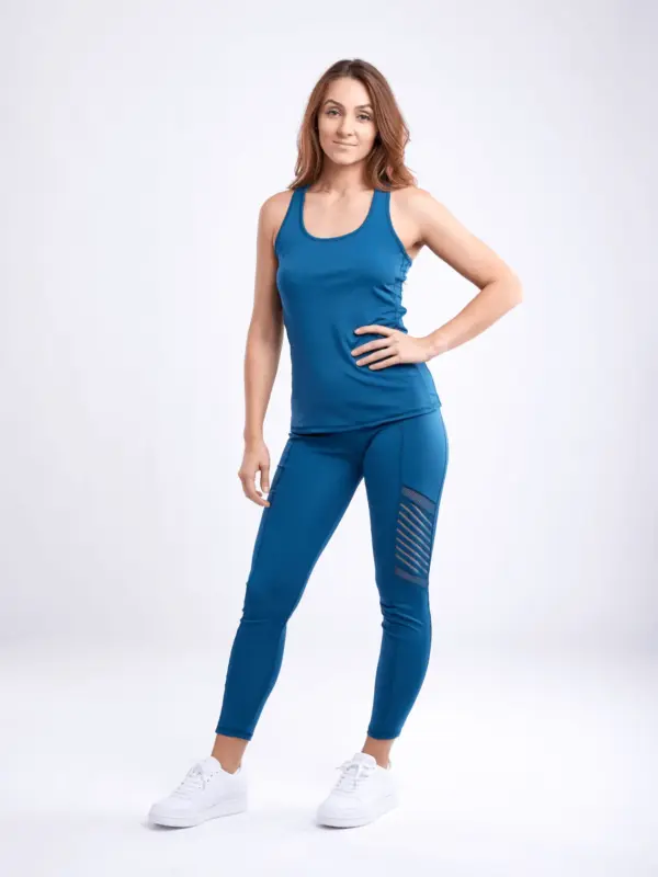 JupiterGear High-Waisted Pilates Leggings with Side Pockets & Mesh Panels - Image 7