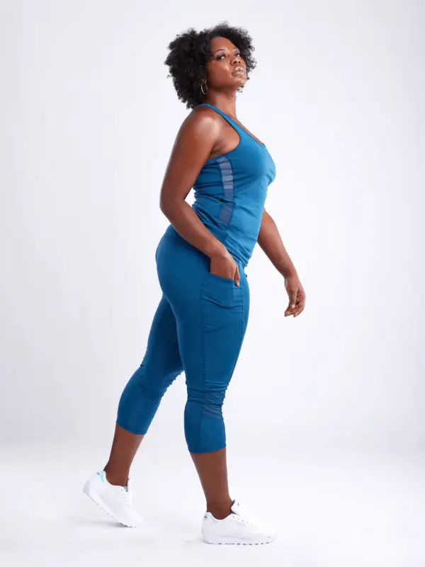 JupiterGear High-Waisted Pilates Leggings with Side Pockets & Mesh Panels - Image 10