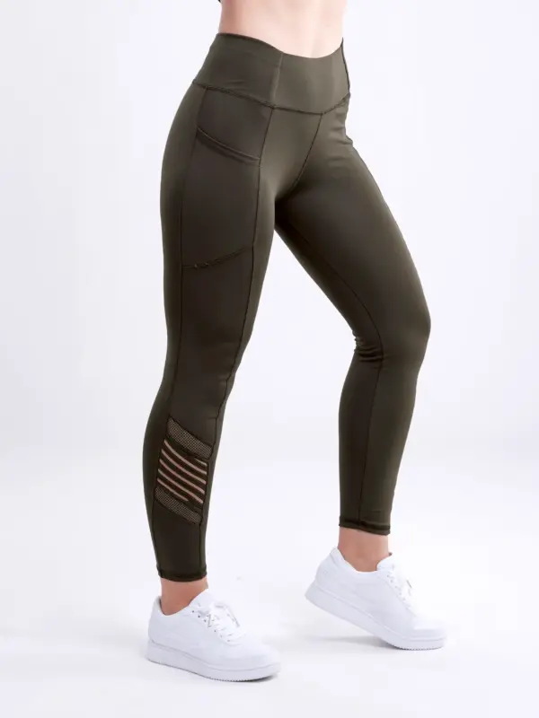 JupiterGear High-Waisted Pilates Leggings with Side Pockets & Mesh Panels - Image 18