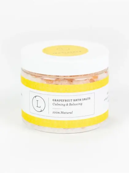 Grapefruit Natural Bath Salt Soak with Dead sea, Epsom and Himalayan salts