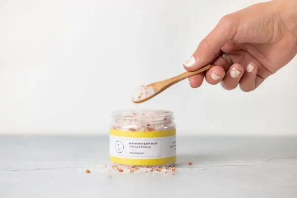 Grapefruit Natural Bath Salt Soak with Dead sea, Epsom and Himalayan salts - Image 4