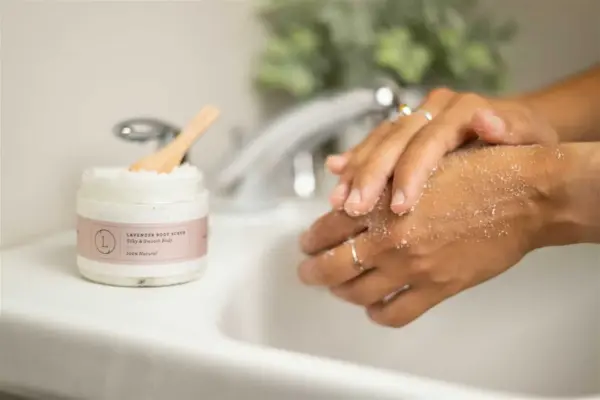 Natural Body Scrub, Lavender Body Salt Scrub - Image 2