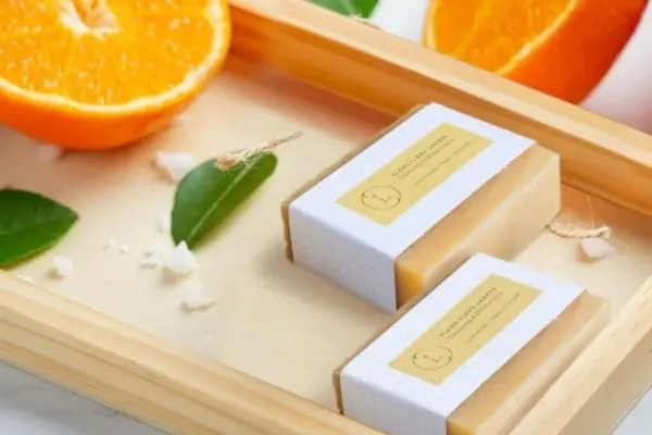 2x Natural Handmade Soap Bar, Orange Ylang Ylang Soap - Image 3