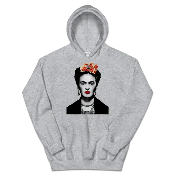 Frida Kahlo With Flowers Poster Artwork Unisex Hoodie