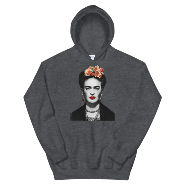 Frida Kahlo With Flowers Poster Artwork Unisex Hoodie - Image 6