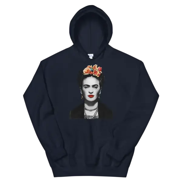 Frida Kahlo With Flowers Poster Artwork Unisex Hoodie - Image 7