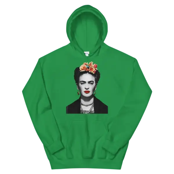 Frida Kahlo With Flowers Poster Artwork Unisex Hoodie - Image 9