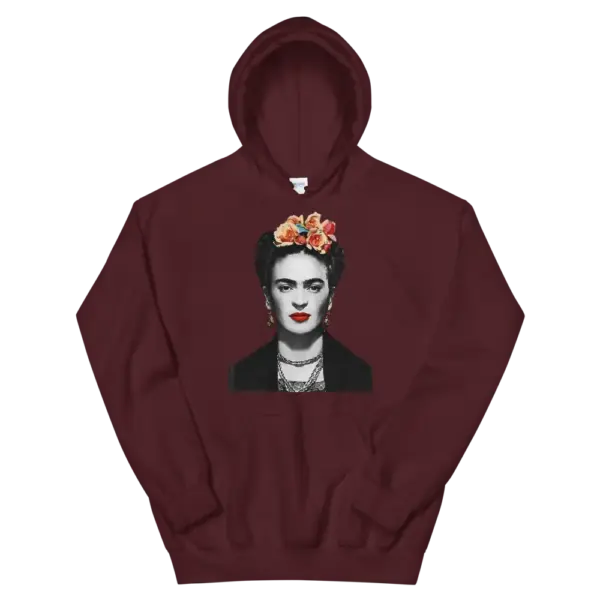 Frida Kahlo With Flowers Poster Artwork Unisex Hoodie - Image 10