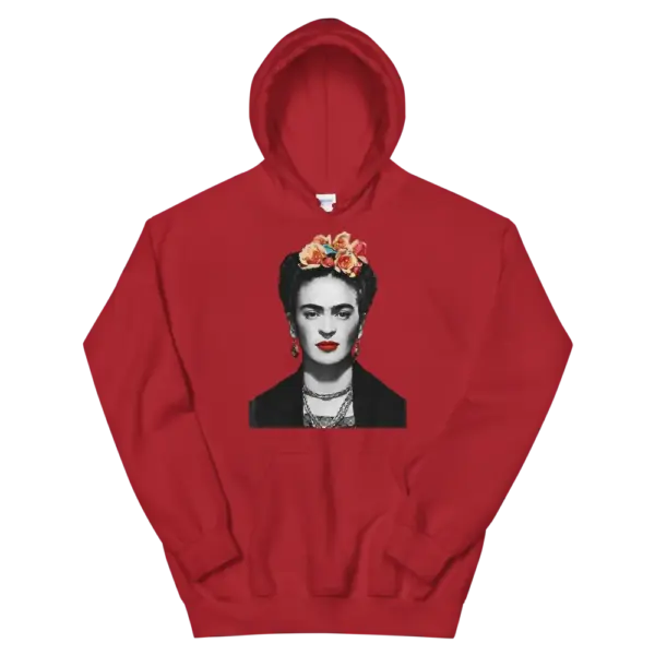 Frida Kahlo With Flowers Poster Artwork Unisex Hoodie - Image 13