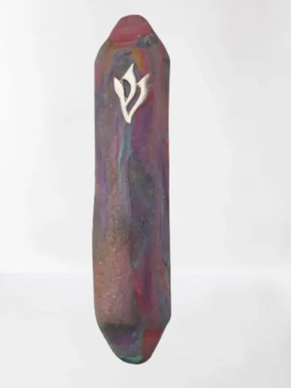 One Of A Kind Mezuzah Case-Light Purple Mix
