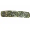 Polymer Clay Barrette Swirl With Gold Flecks