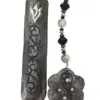 Polymer Clay Set Mezuzah Black/Silver and Key Chain