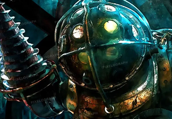 BioShock 2, Big Daddies digital print, Protectors digital, Mister Bubbles Painting, Little Sisters art, Metal Daddies paper print, BioShock - Image 2