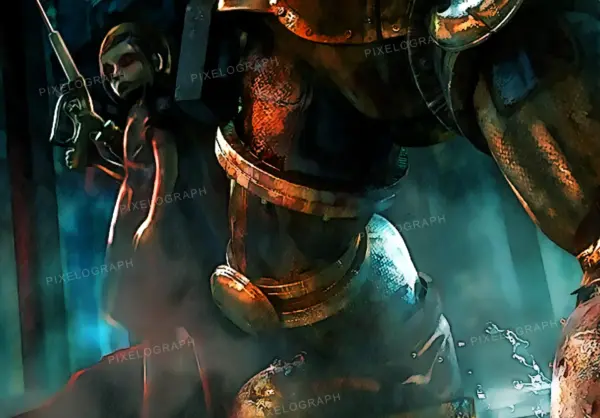 BioShock 2, Big Daddies digital print, Protectors digital, Mister Bubbles Painting, Little Sisters art, Metal Daddies paper print, BioShock - Image 3
