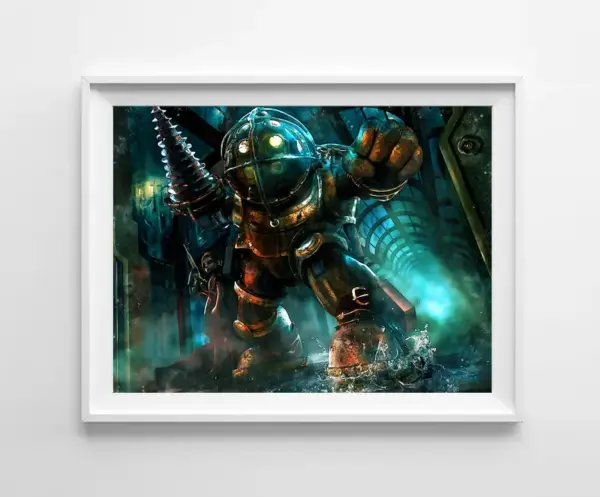 BioShock 2, Big Daddies digital print, Protectors digital, Mister Bubbles Painting, Little Sisters art, Metal Daddies paper print, BioShock - Image 5
