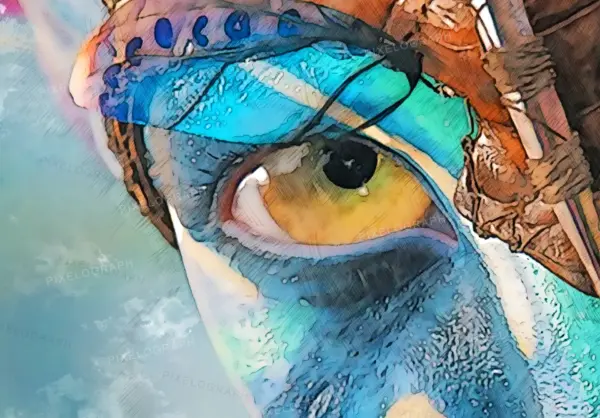 Avatar Large Print, Avatar Art, Neytiri Poster, Neytiri Sketch Art, Avatar HQ cotton paper print, Avatar Paper Print, Avatar Watercolor - Image 2