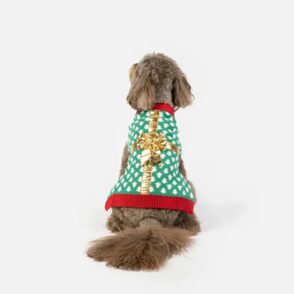 Gift Dog Sweater Festive Holiday Knit with Cozy Sherpa Lining - Image 4