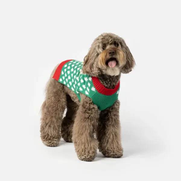 Gift Dog Sweater Festive Holiday Knit with Cozy Sherpa Lining - Image 6