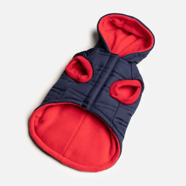 Noah Dog Jacket Quilted Water-Resistant Winter Coat with Harness Access (Blue) - Image 4