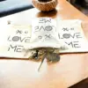 Hand Stamped, Love Me, Cotton Drawstring Pouches 4" x 6"