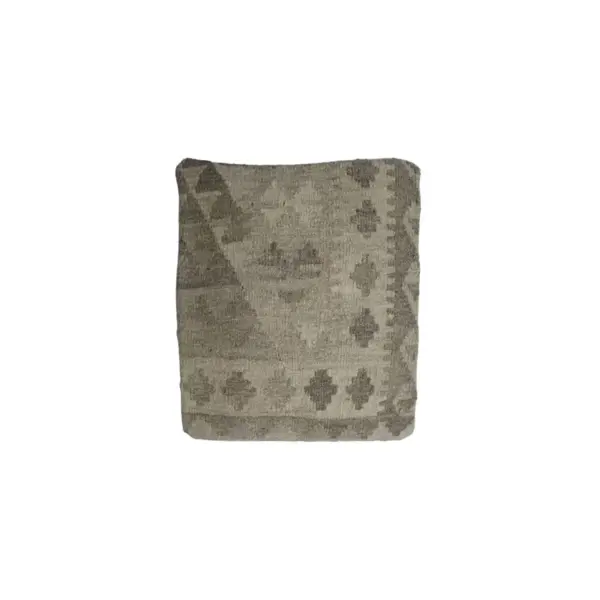 Kilim Handwoven Flax Smoke Cushion Cover - Image 3