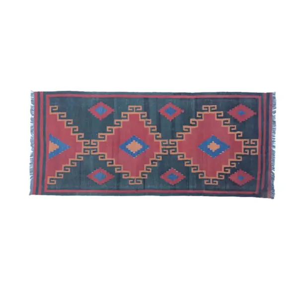 Modern Reddish Grey Kilim Rug - Image 2