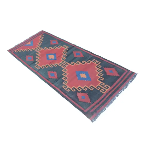 Modern Reddish Grey Kilim Rug - Image 4