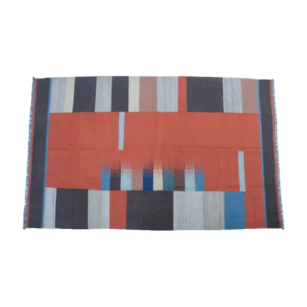 Modern Carmine Pink Kilim Rug - Image 2