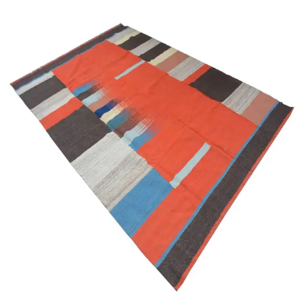 Modern Carmine Pink Kilim Rug - Image 4