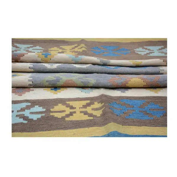 Modern Burly Wood Kilim Rug - Image 7