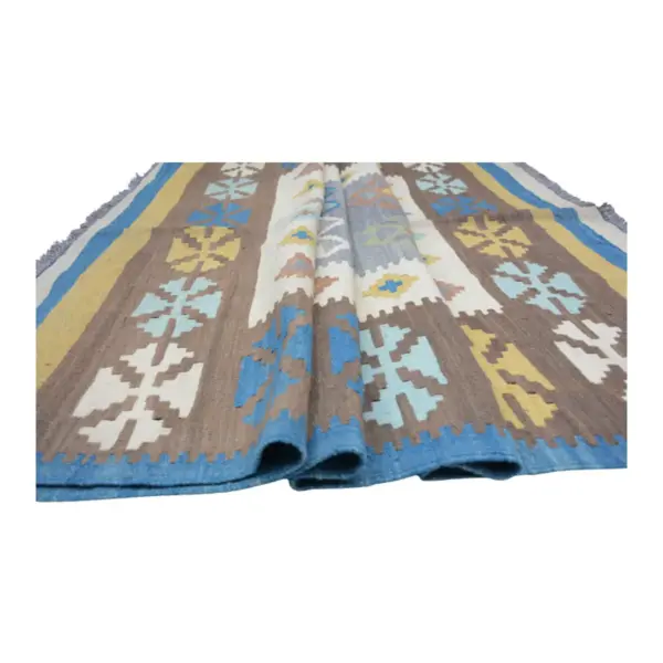 Modern Burly Wood Kilim Rug - Image 6