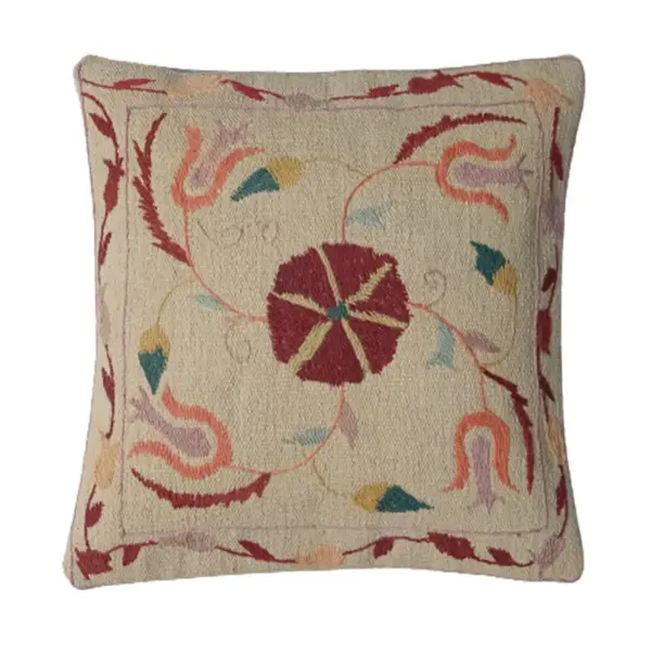 Embroidered Woolen Como Cushion Cover - Image 2