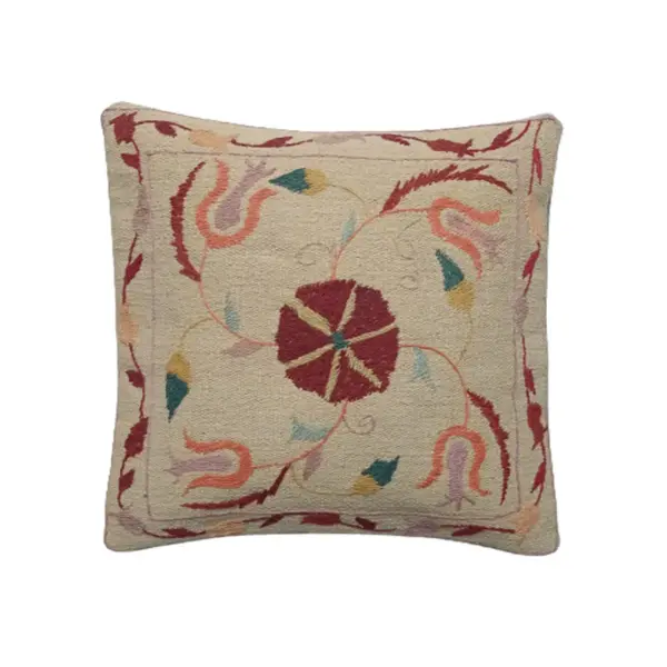 Embroidered Woolen Como Cushion Cover - Image 3
