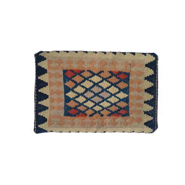 Kilim Handwoven Cement Cushion Cover - Image 3
