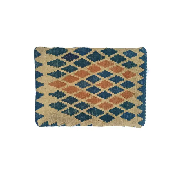 Kilim Handwoven Sorrell Brown Cushion Cover - Image 3
